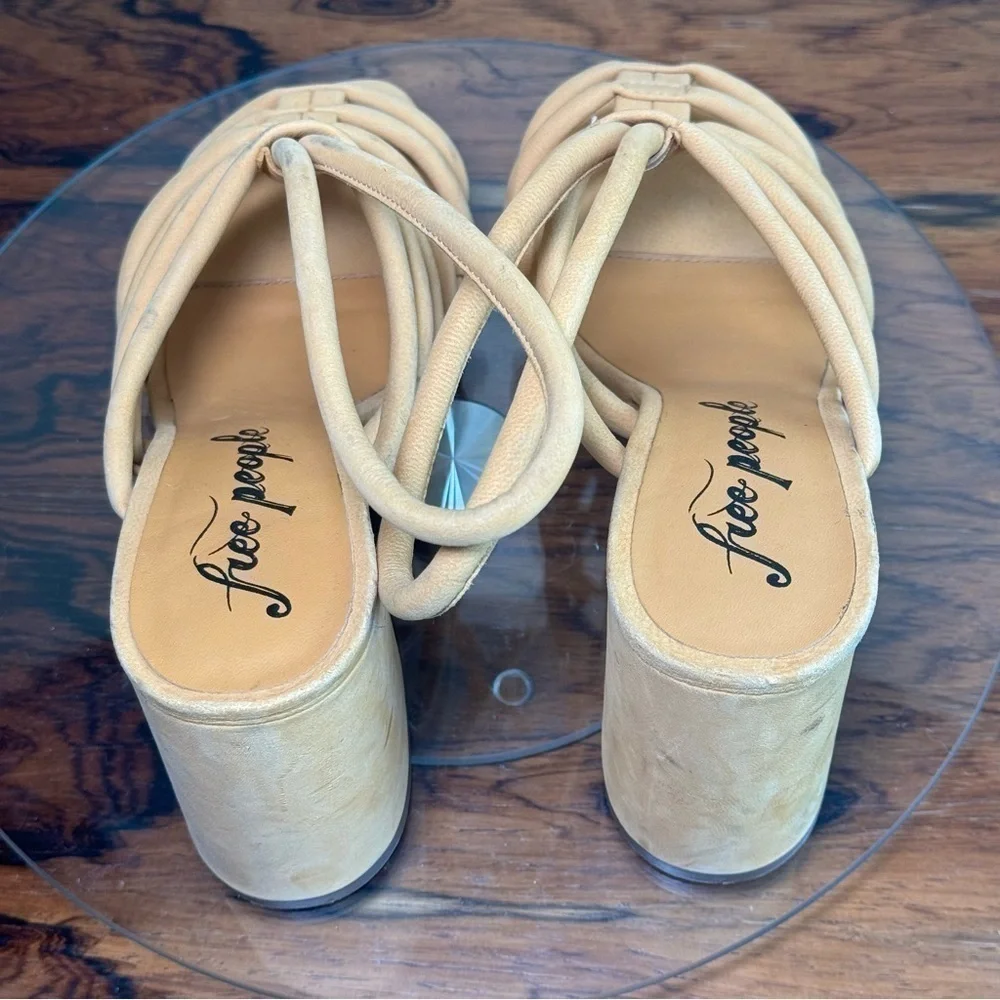 Free People Colette Cinched Heel | Hot Orange